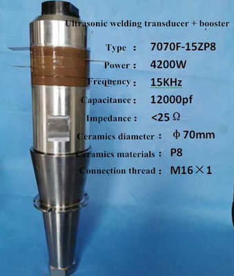 เชื่อม 4200w 15k Piezoelectric Ultrasonic Transducer